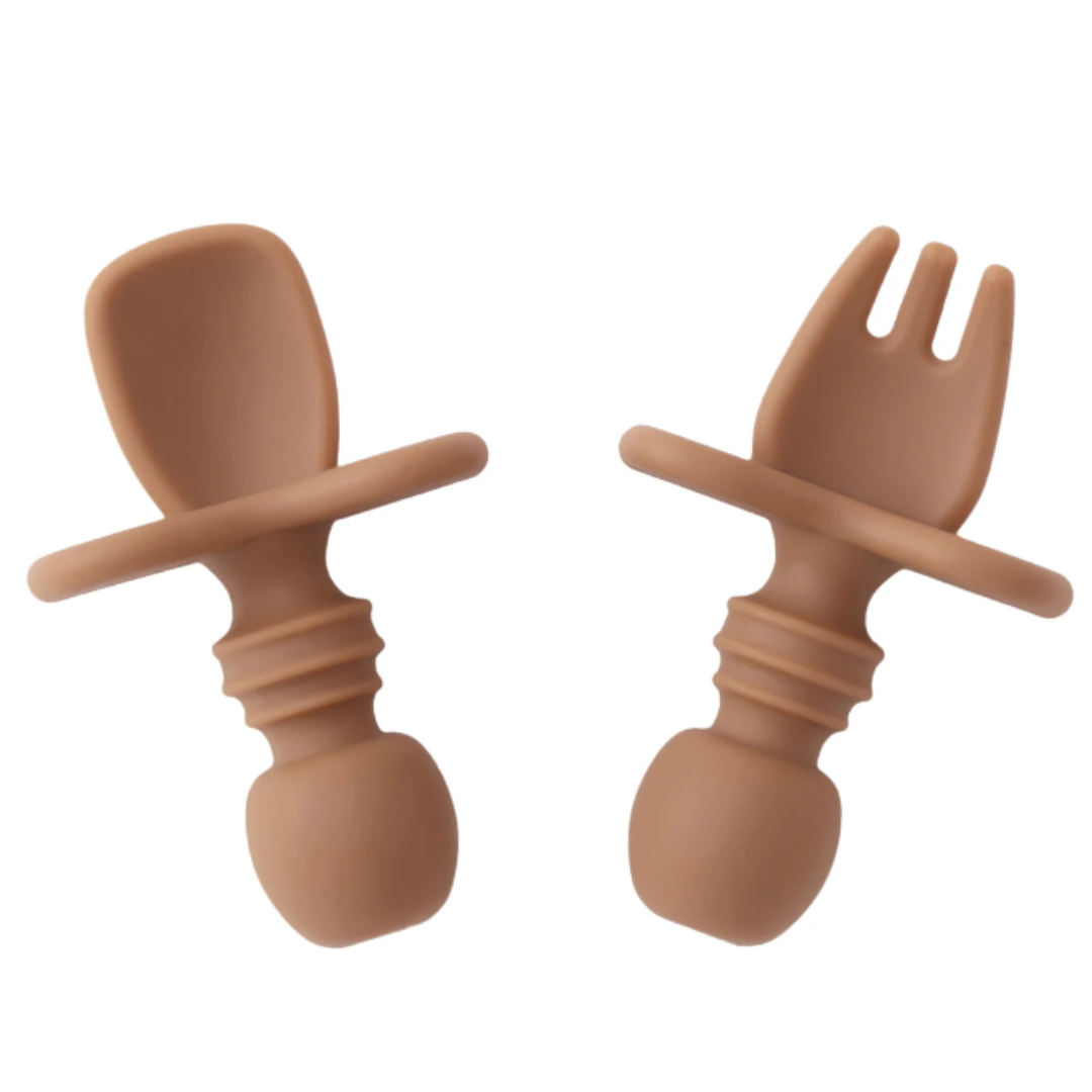 Set de Cubiertos de Silicona para Bebé (2 PIEZAS)