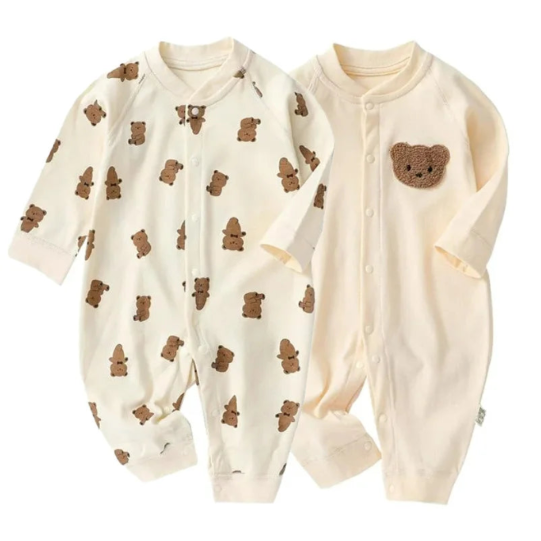 🍼Enterizo Bebé Unisex de Algodón Ositos