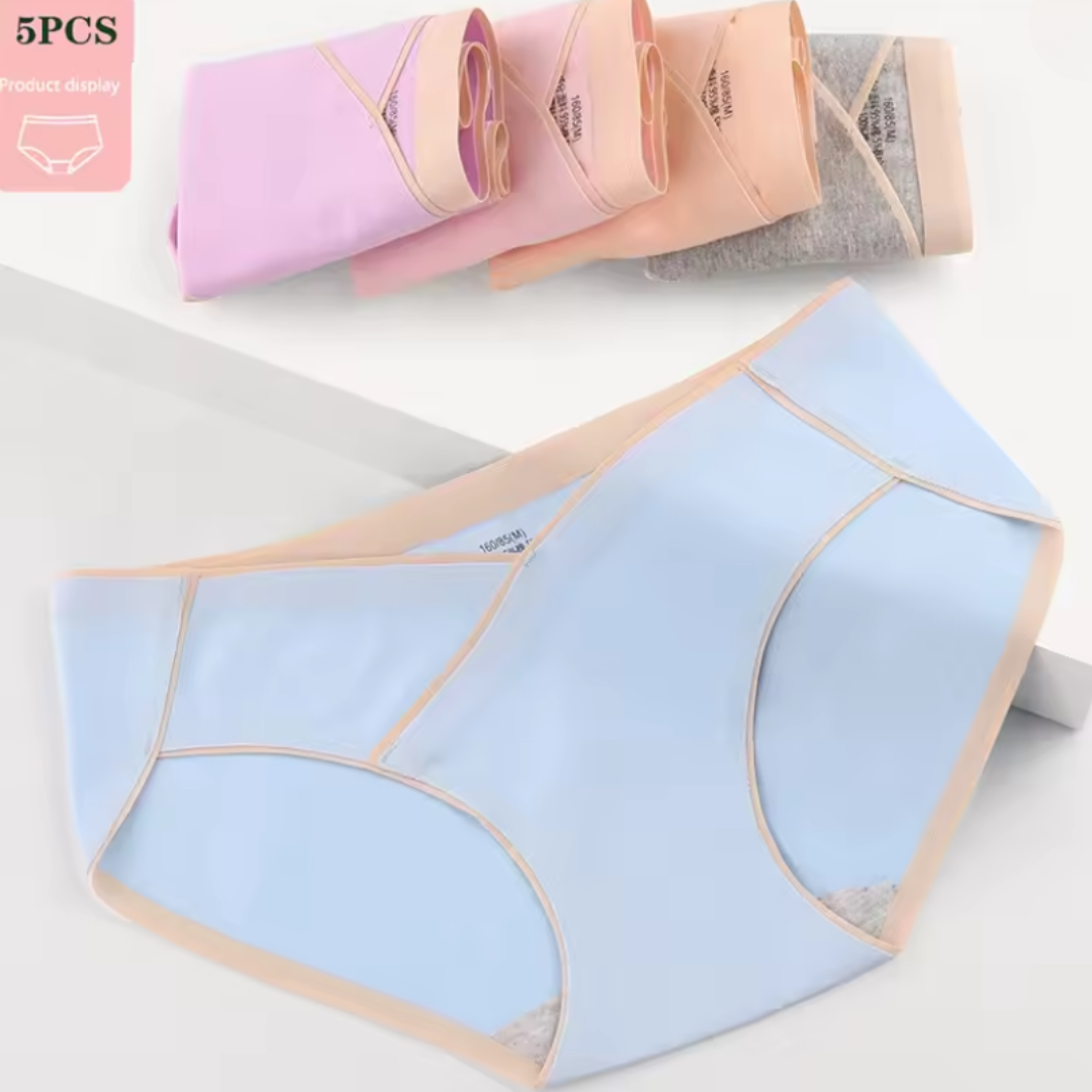 Pantys Maternidad de Algodón Tiro Bajo 5PCS