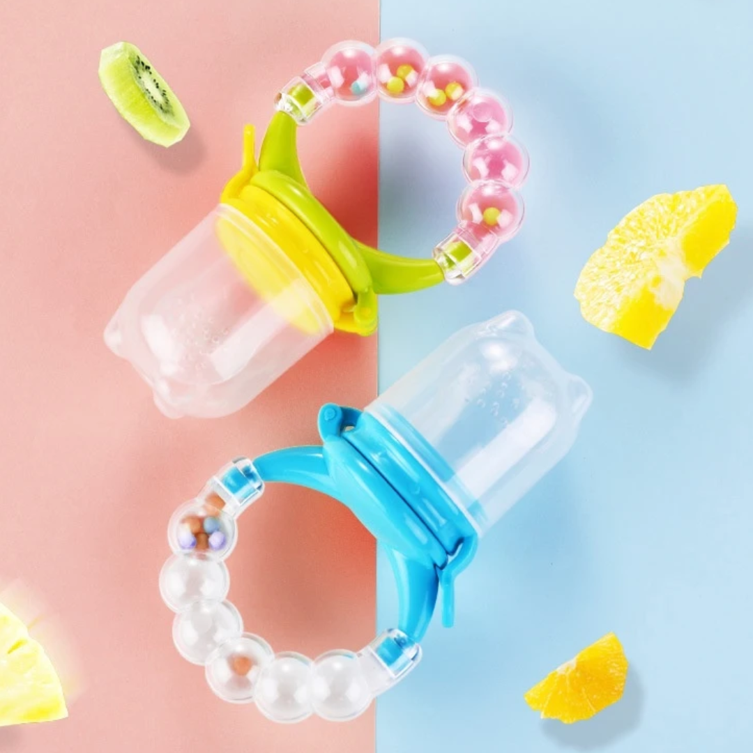 🍼 Mordedor y Alimentador de Silicona para Bebés – 3 Tetinas Incluida