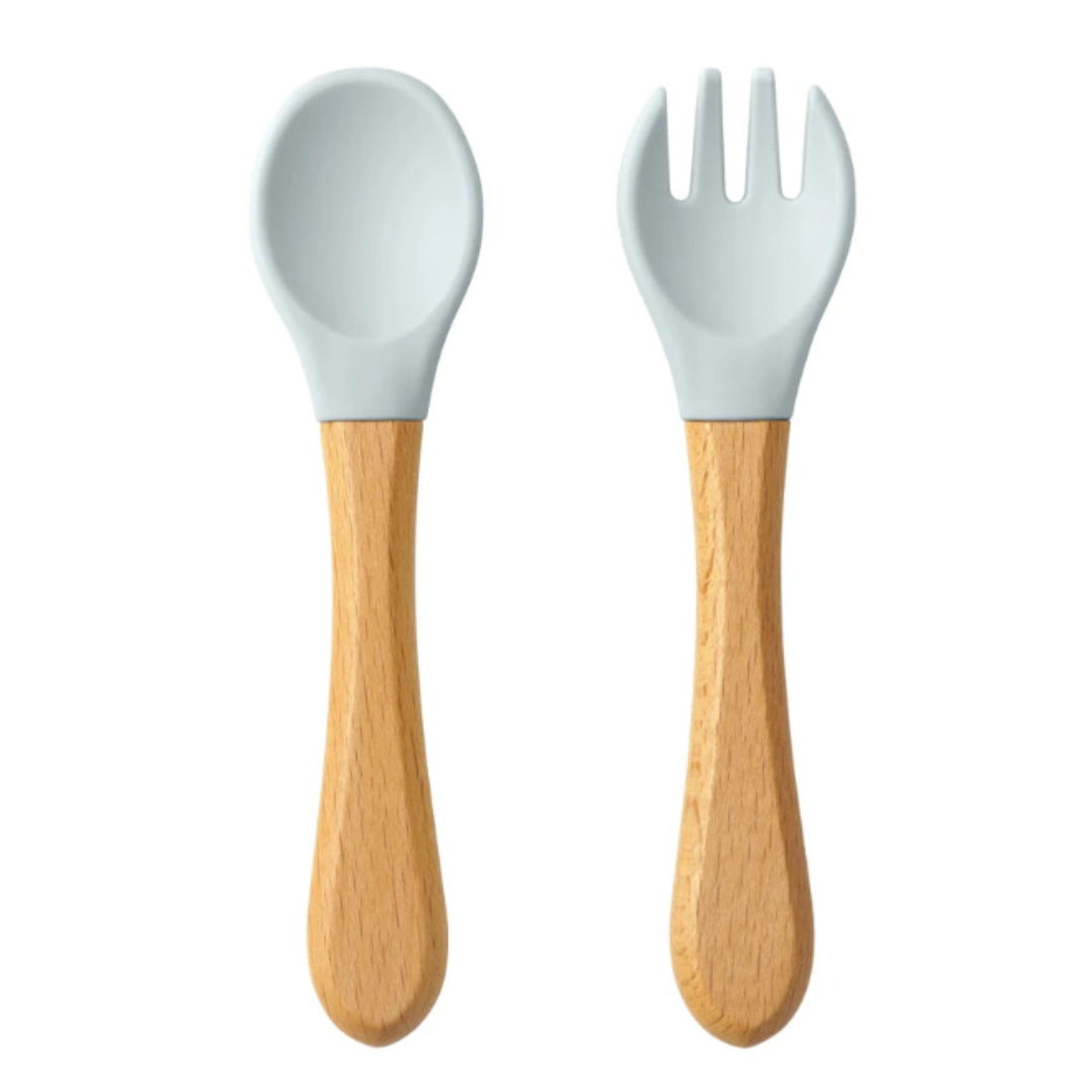 Set de Cubiertos de Silicona Premium para Bebé (2 PIEZAS)