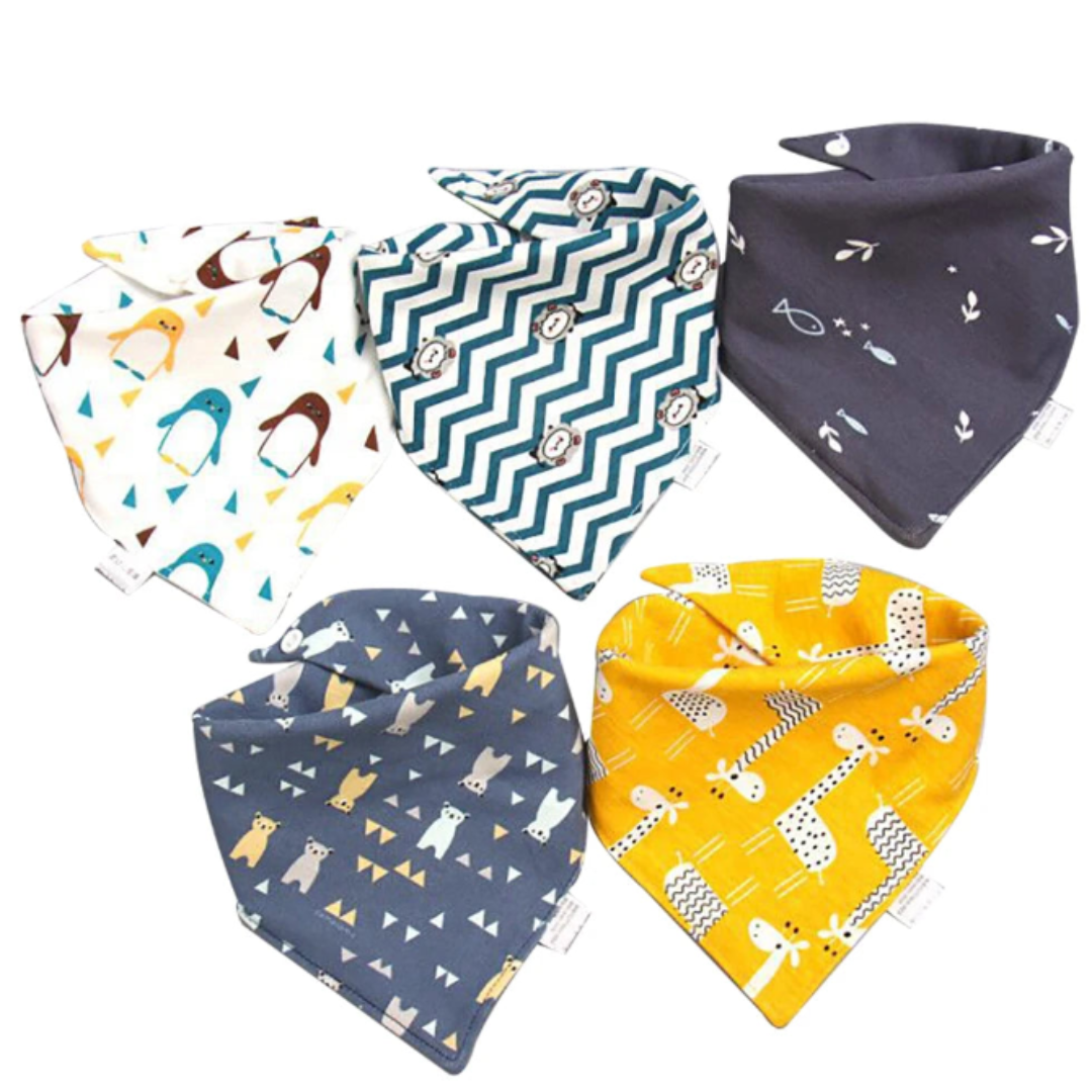 5 Pcs Babero tipos Bandana
