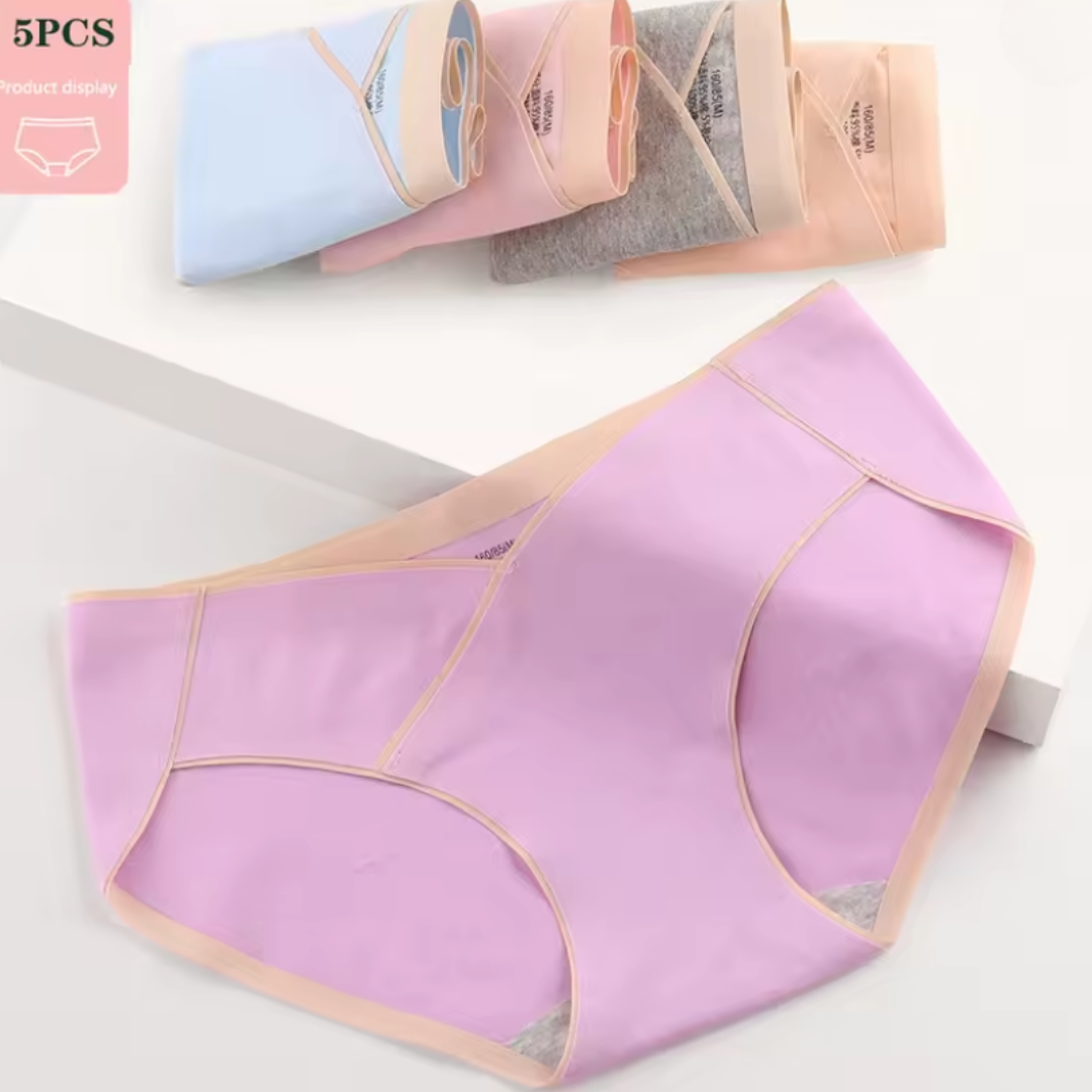 Pantys Maternidad de Algodón Tiro Bajo 5PCS