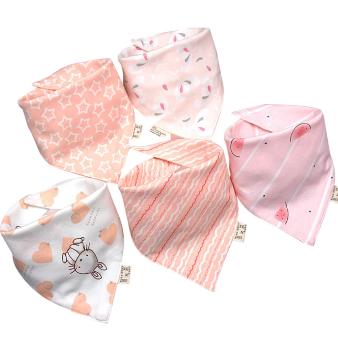 5 Pcs Babero tipos Bandana