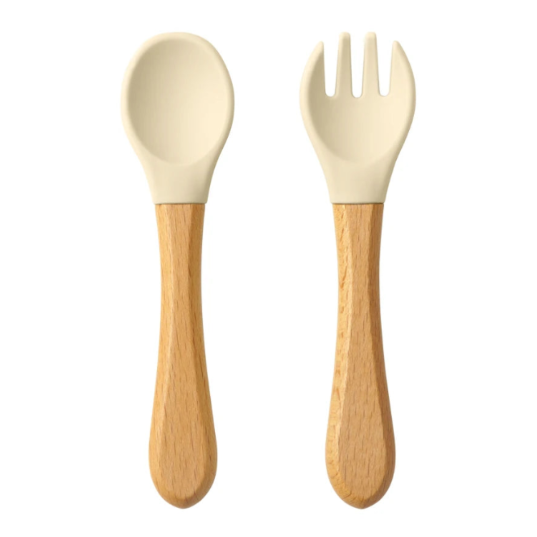 Set de Cubiertos de Silicona Premium para Bebé (2 PIEZAS)