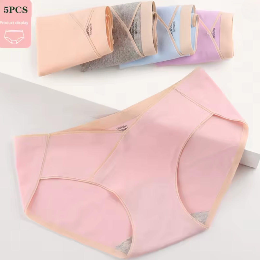 Pantys Maternidad de Algodón Tiro Bajo 5PCS