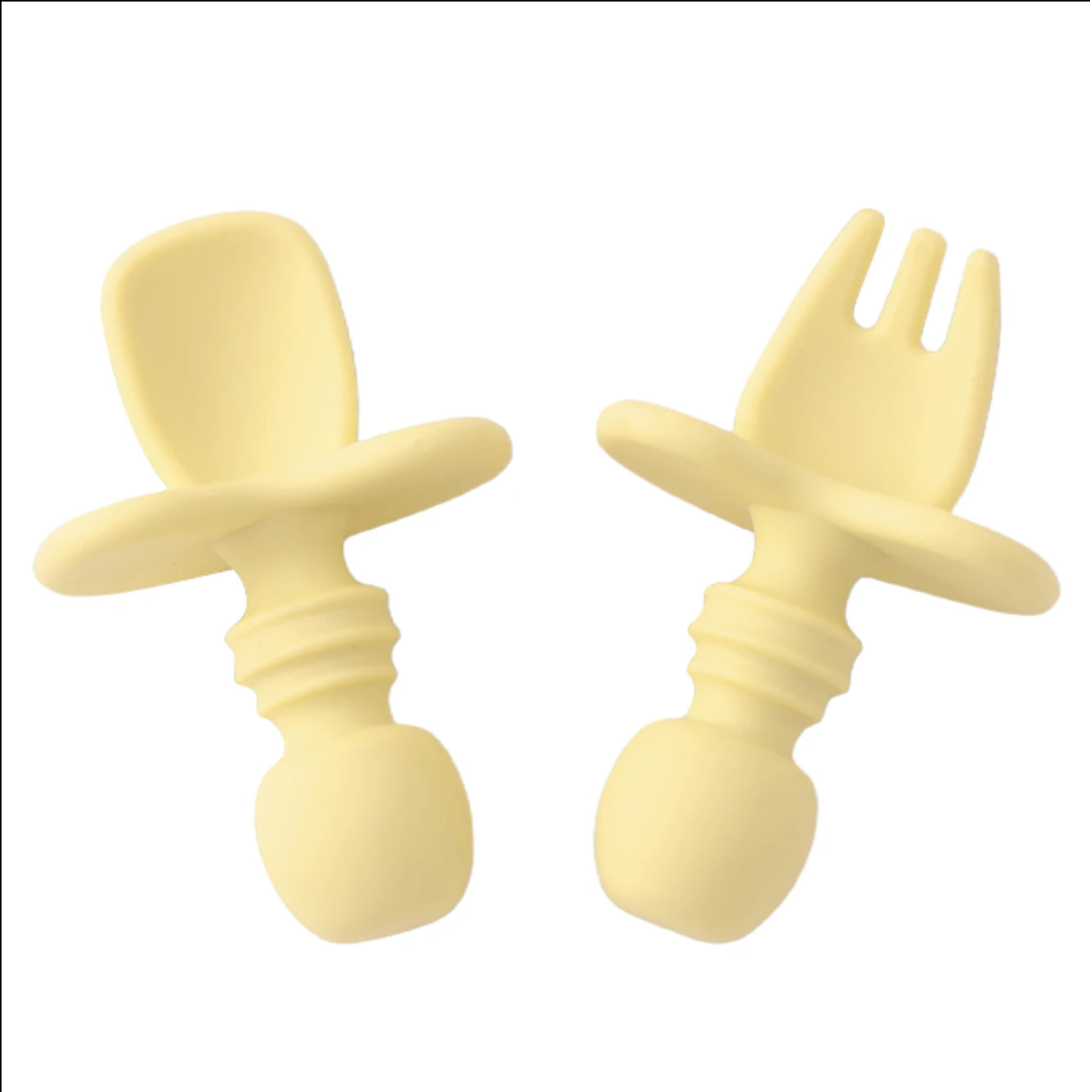 Set de Cubiertos de Silicona para Bebé (2 PIEZAS)