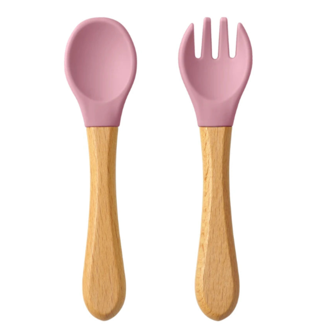 Set de Cubiertos de Silicona Premium para Bebé (2 PIEZAS)