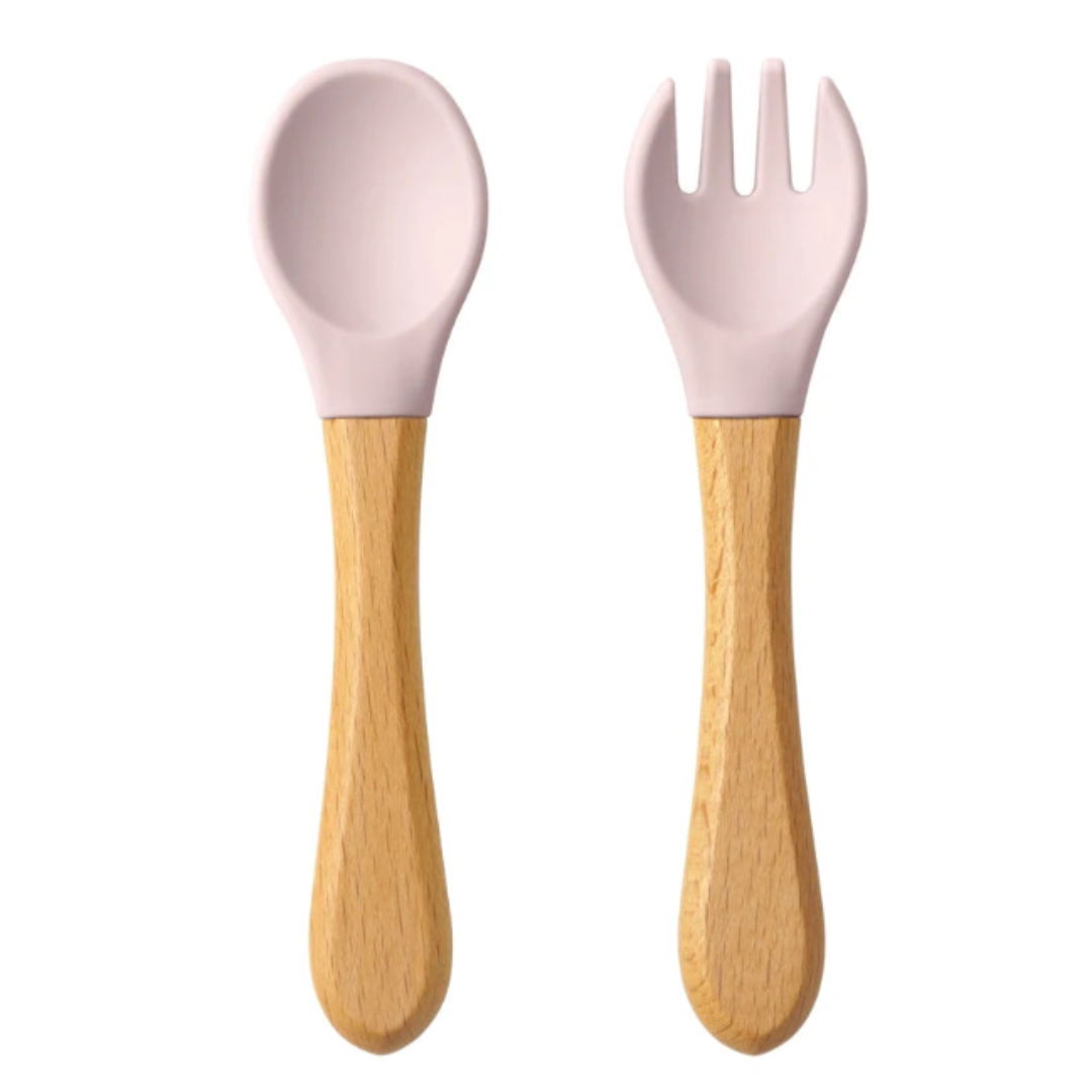 Set de Cubiertos de Silicona Premium para Bebé (2 PIEZAS)