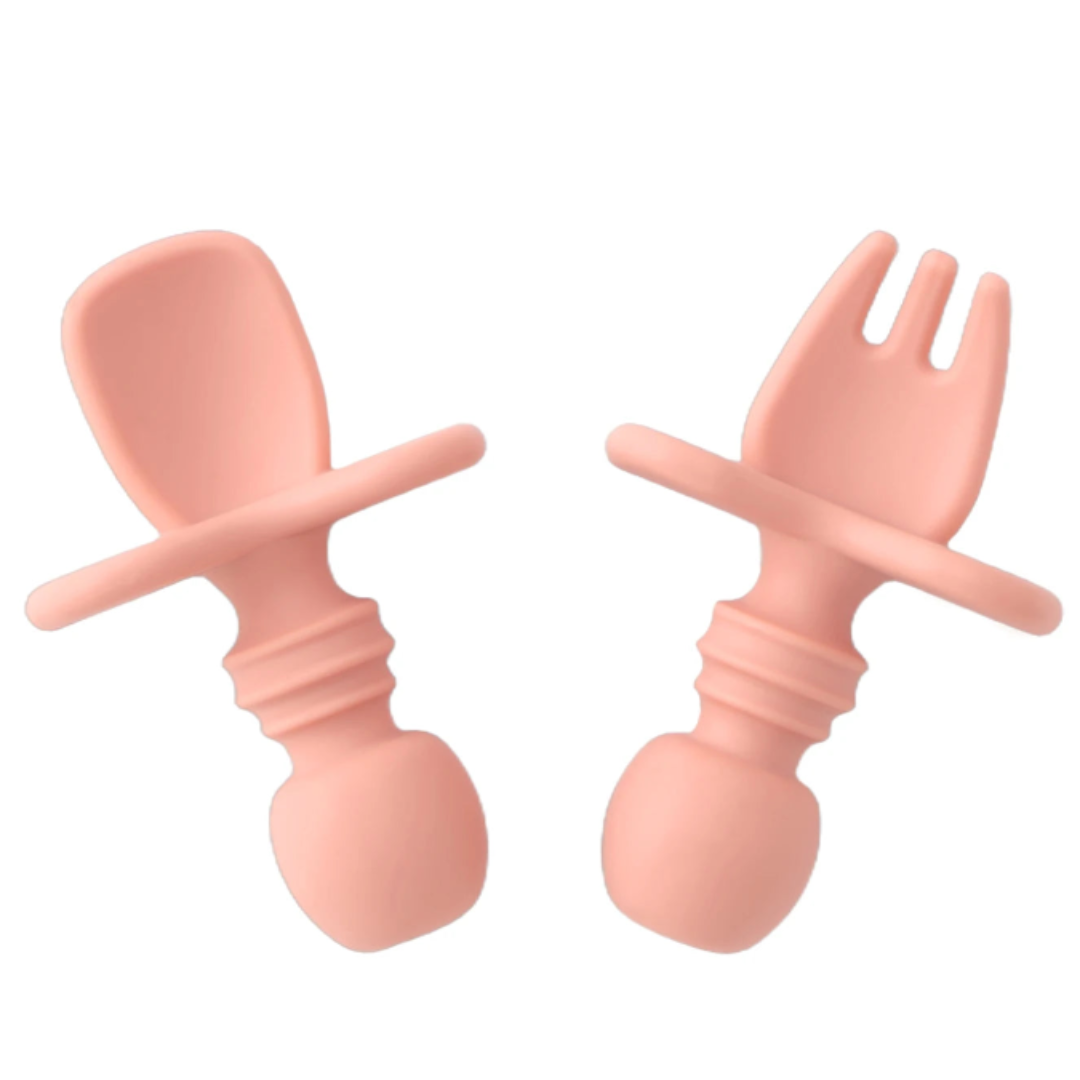 Set de Cubiertos de Silicona para Bebé (2 PIEZAS)