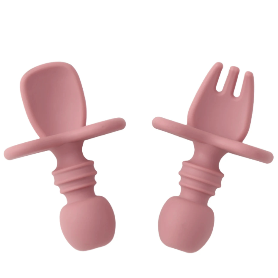 Set de Cubiertos de Silicona para Bebé (2 PIEZAS)