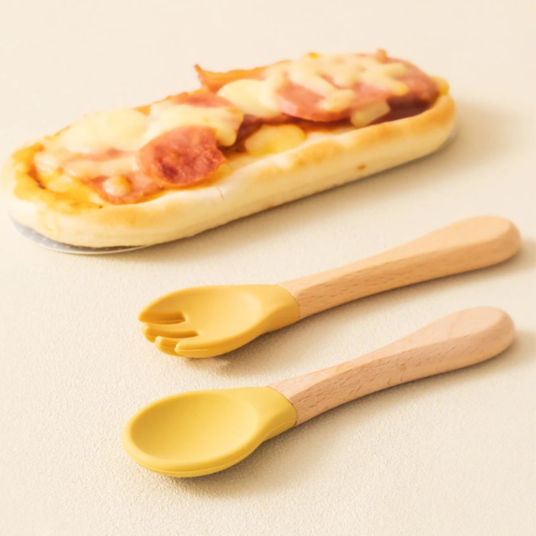 Set de Cubiertos de Silicona Premium para Bebé (2 PIEZAS)